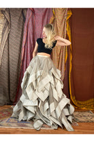XS/0/2 Tiered Skirt with Pockets - The Morgan Factory